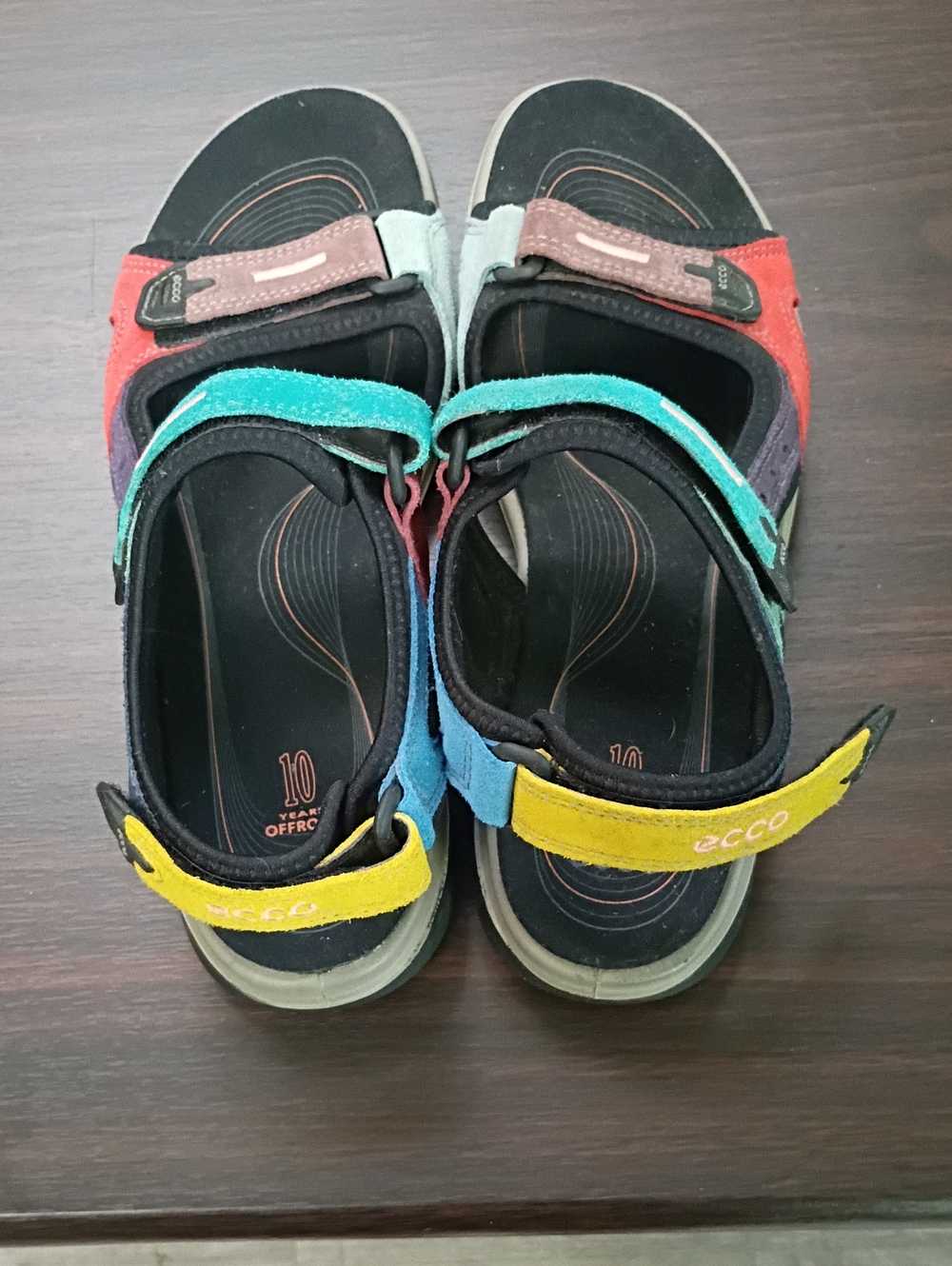 ECCO Multi-Color Velcro Sandals